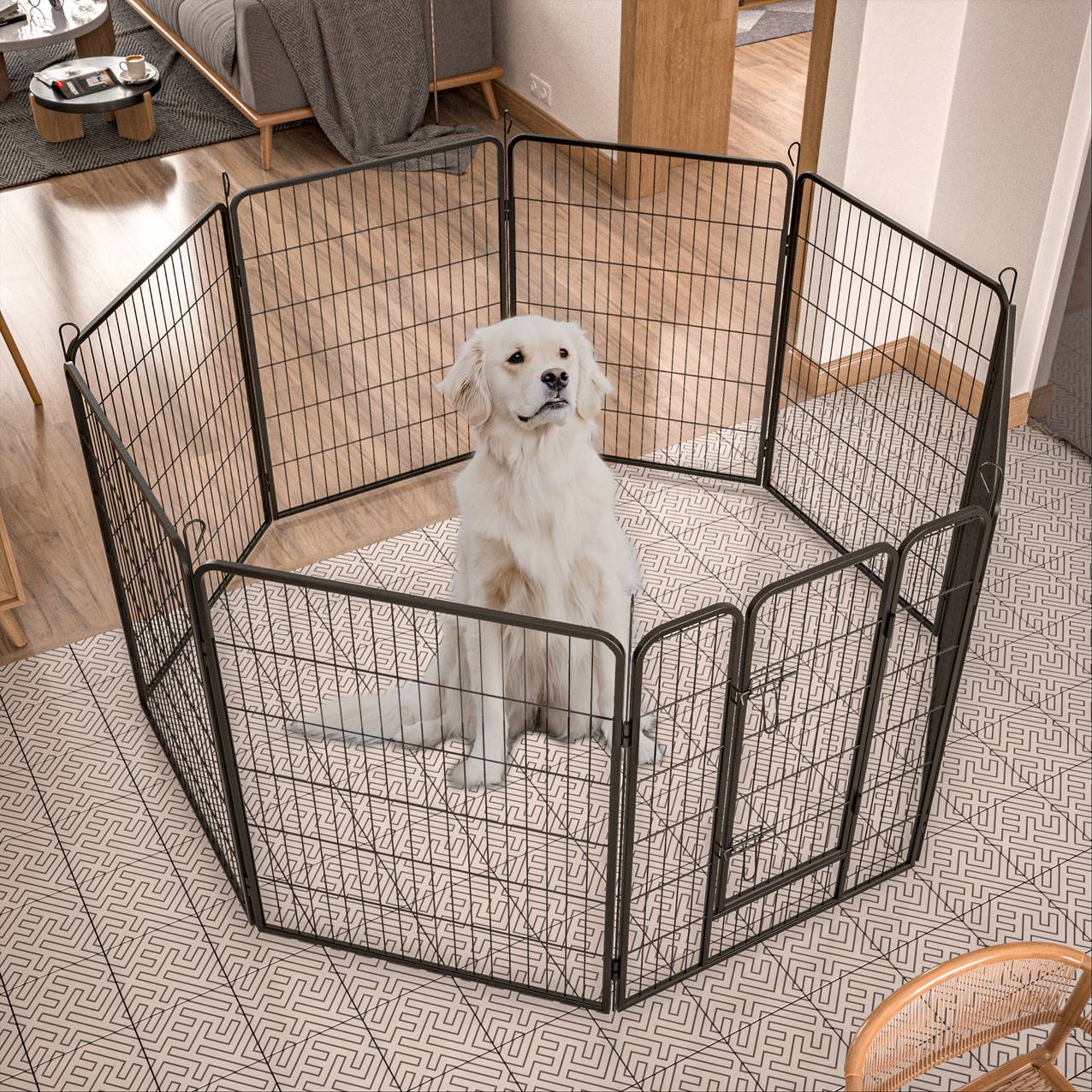 Clôture Extérieure Sécurisée pour Grands Chiens - Liberté de Jeu