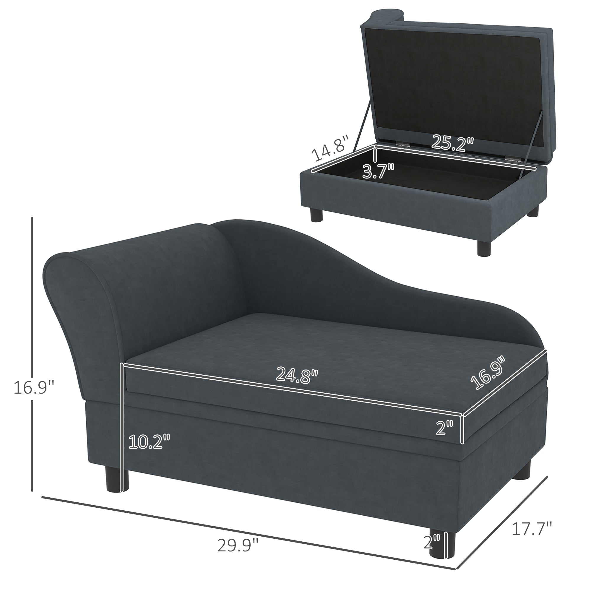 Canapé confort avec rangement pour chats et petits chiens