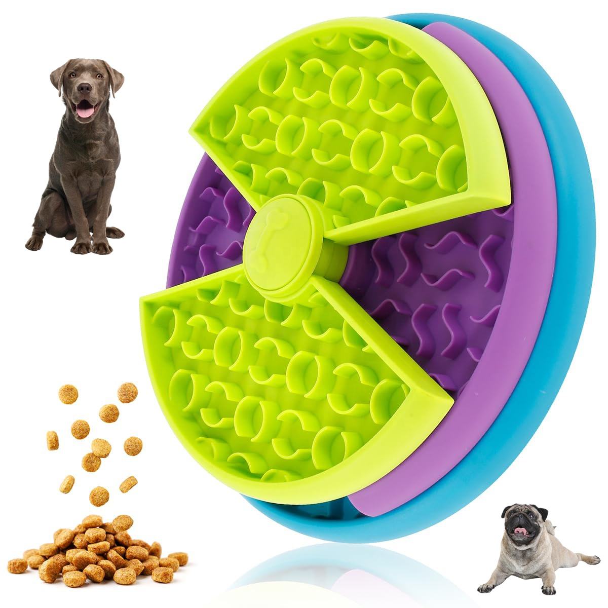 Bol Anti-Étouffement pour Chats et Chiens - 3 en 1