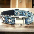 Collier Chien Designer Gravé en Coton