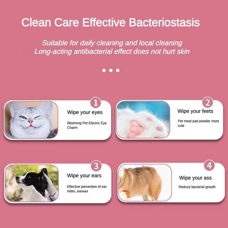 Lingettes Humides pour Chien et Chat, Sans Parfum, à Base de Plantes