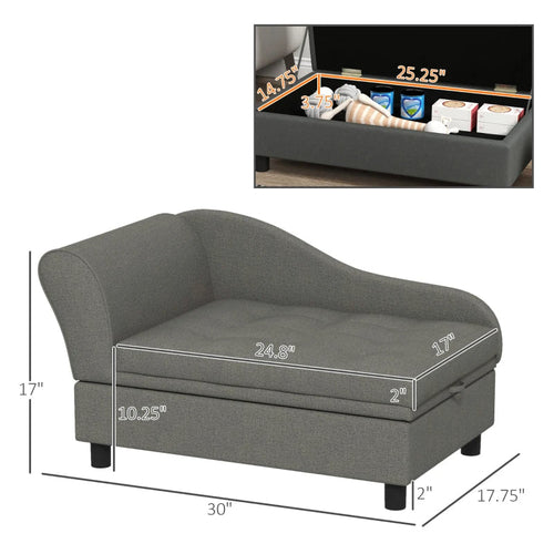 Canapé douillet pour petits chiens avec rangement pratique
