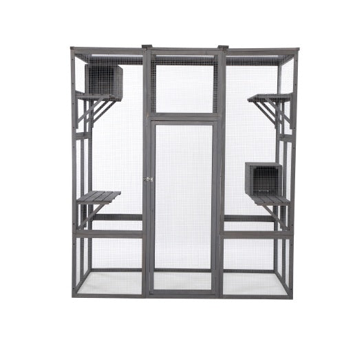 Cage Spacieuse pour Chats - Sécurisée et Élégante