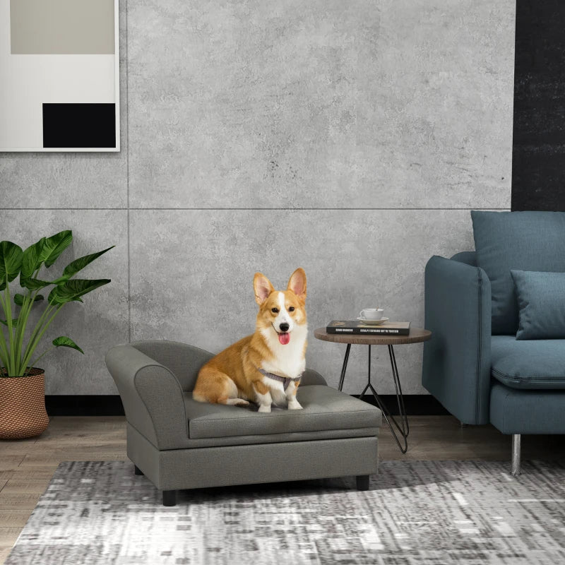 Canapé douillet pour petits chiens avec rangement pratique