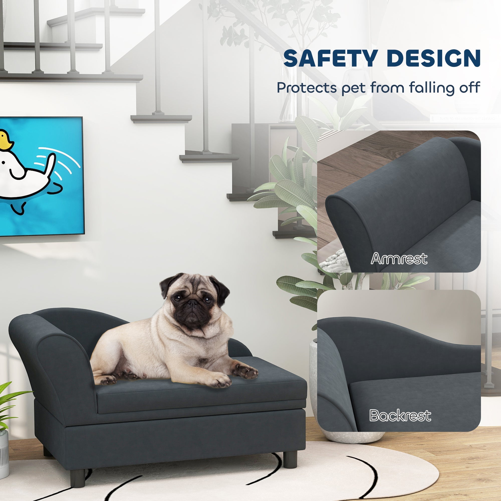 Canapé confort avec rangement pour chats et petits chiens