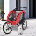 PawHut Poussette de Jogging 2-en-1 pour Animaux Chien Chat Remorque de Vélo