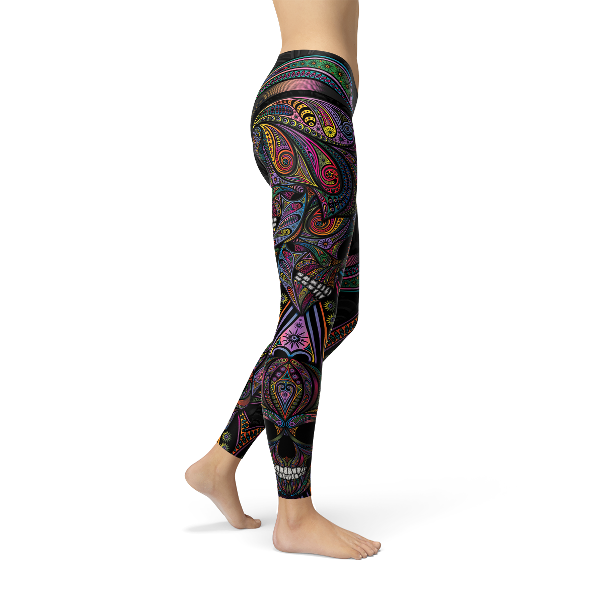 Leggings Femme Tête de Mort Sucrée