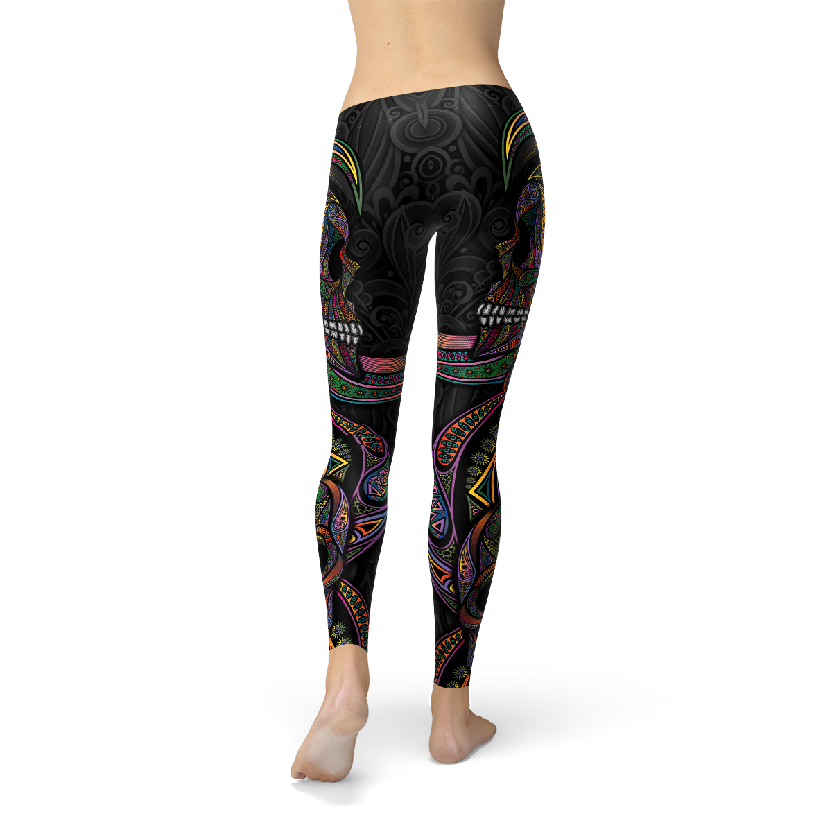 Leggings Femme Tête de Mort Sucrée