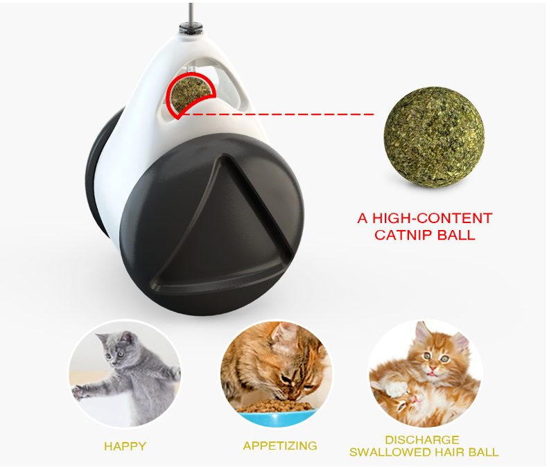 Boule à bascule équilibrée pour chat