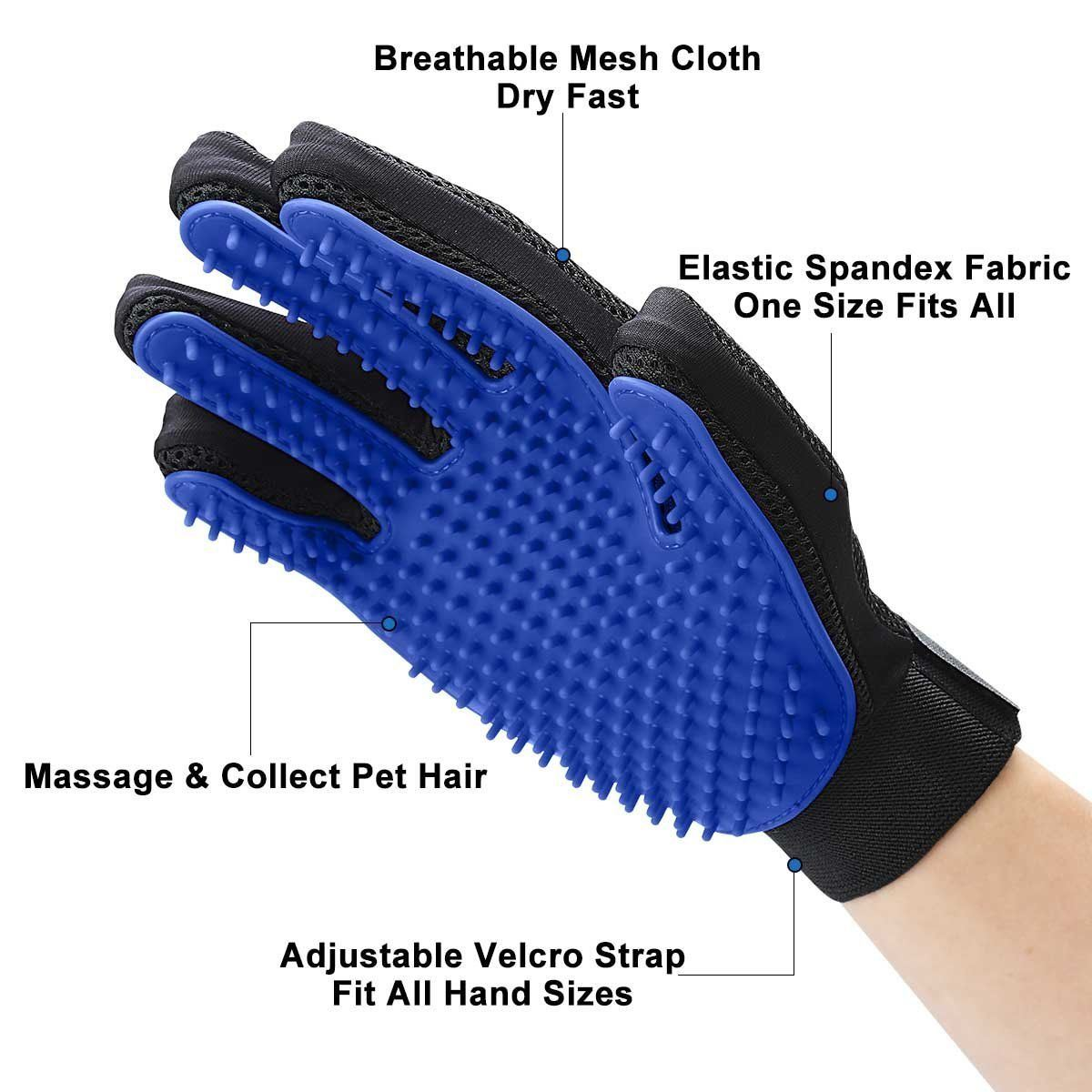 Gants de nettoyage pour poils d'animaux