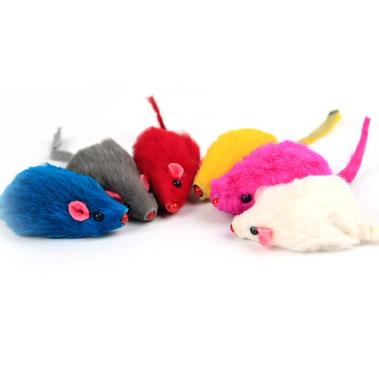 10 PCS Jouets en Peluche Souris pour Chat (Couleur Aléatoire)
