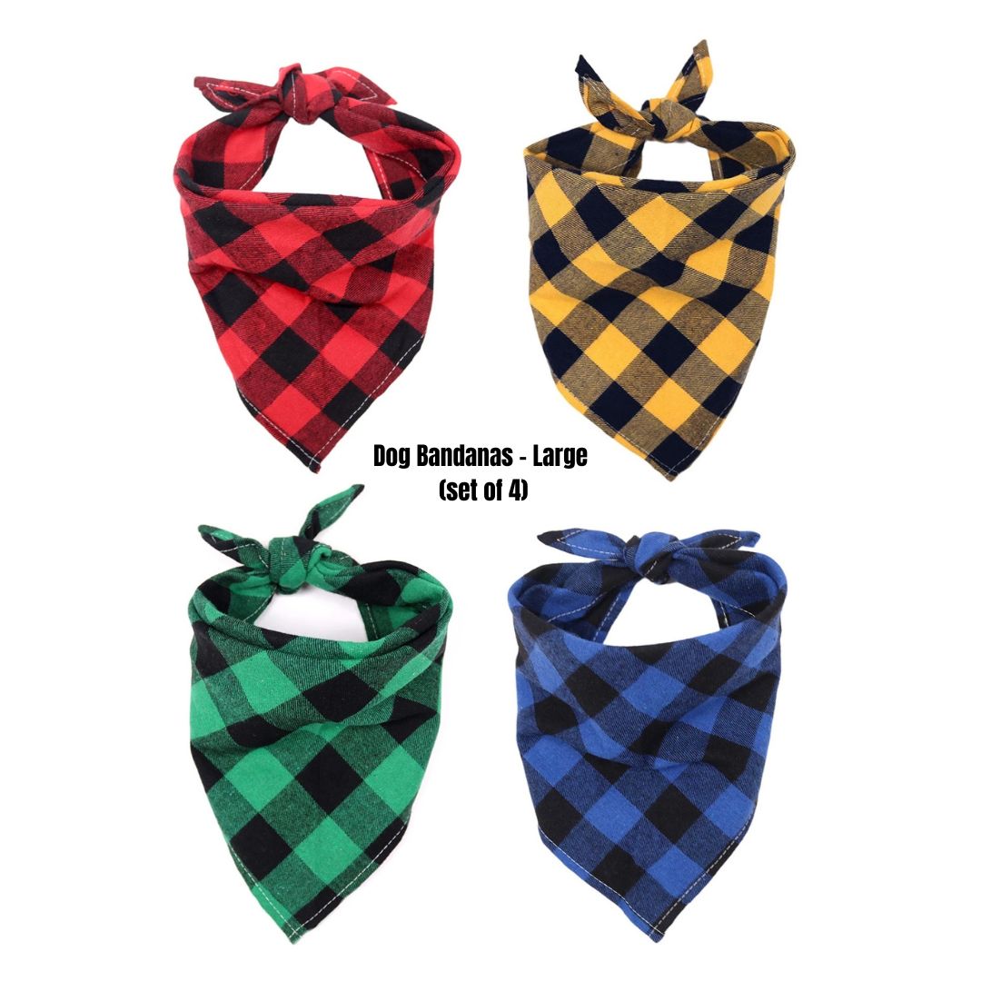 Ensemble de 4 Bandanas pour Chien
