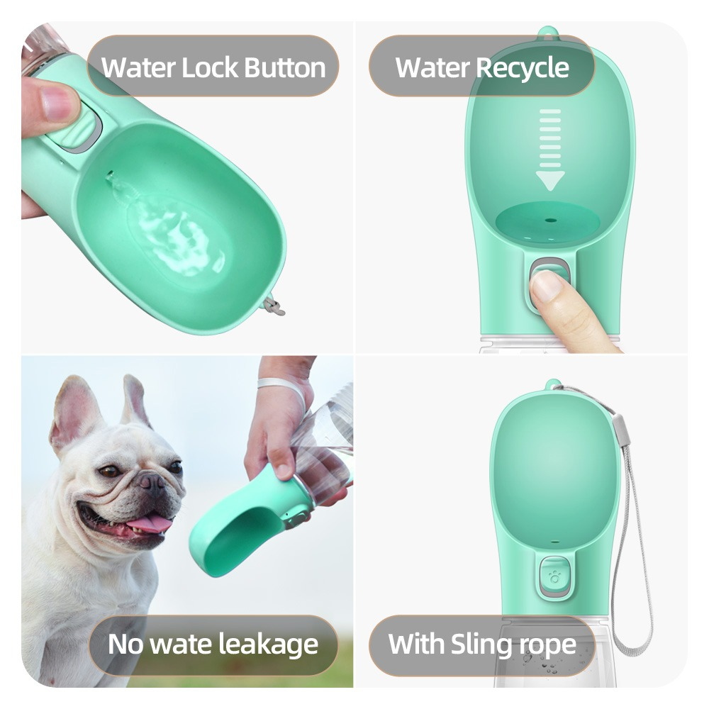 Distributeur d'eau et gamelles pour chiens et chats en extérieur