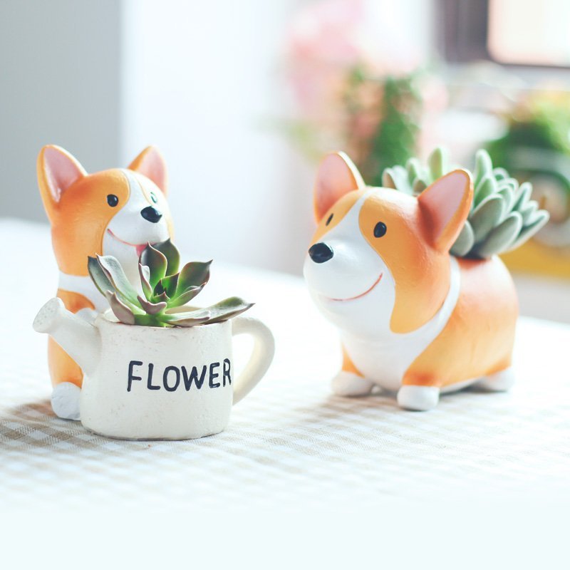 Pots de fleurs Corgi
