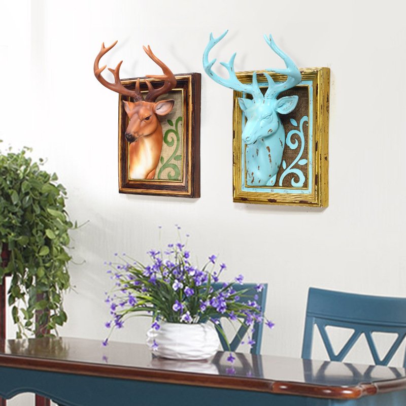 Tête de cerf en résine à accrocher au mur