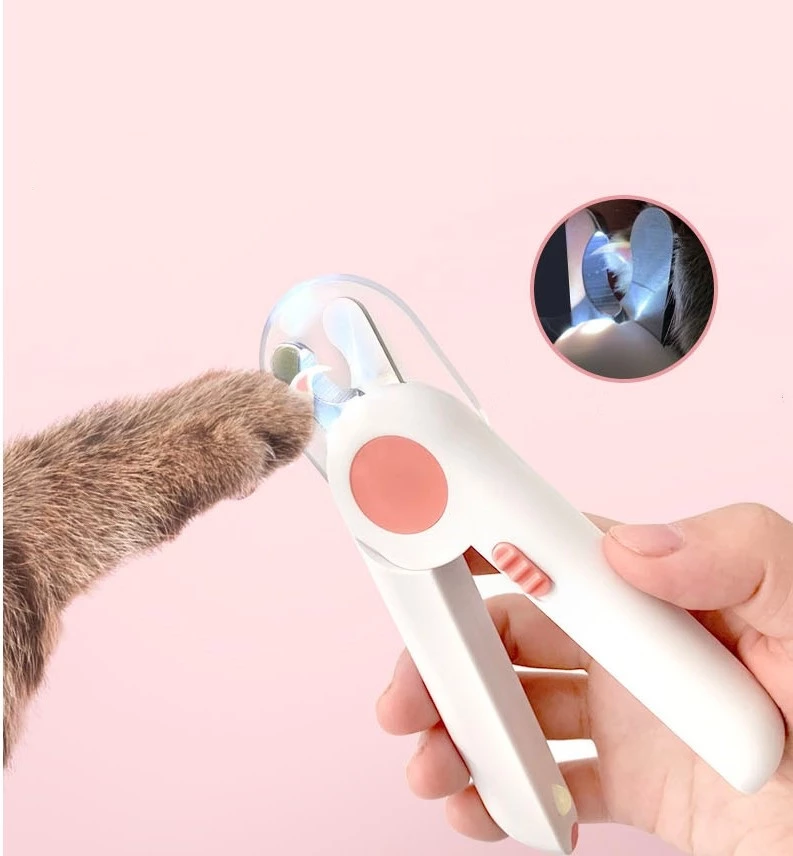 Ciseaux à ongles pour animaux avec LED, coupe-ongles pour chats