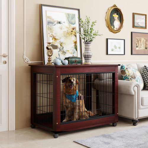 39” Length Furniture Style Animal Chien Cage Cage End Table
