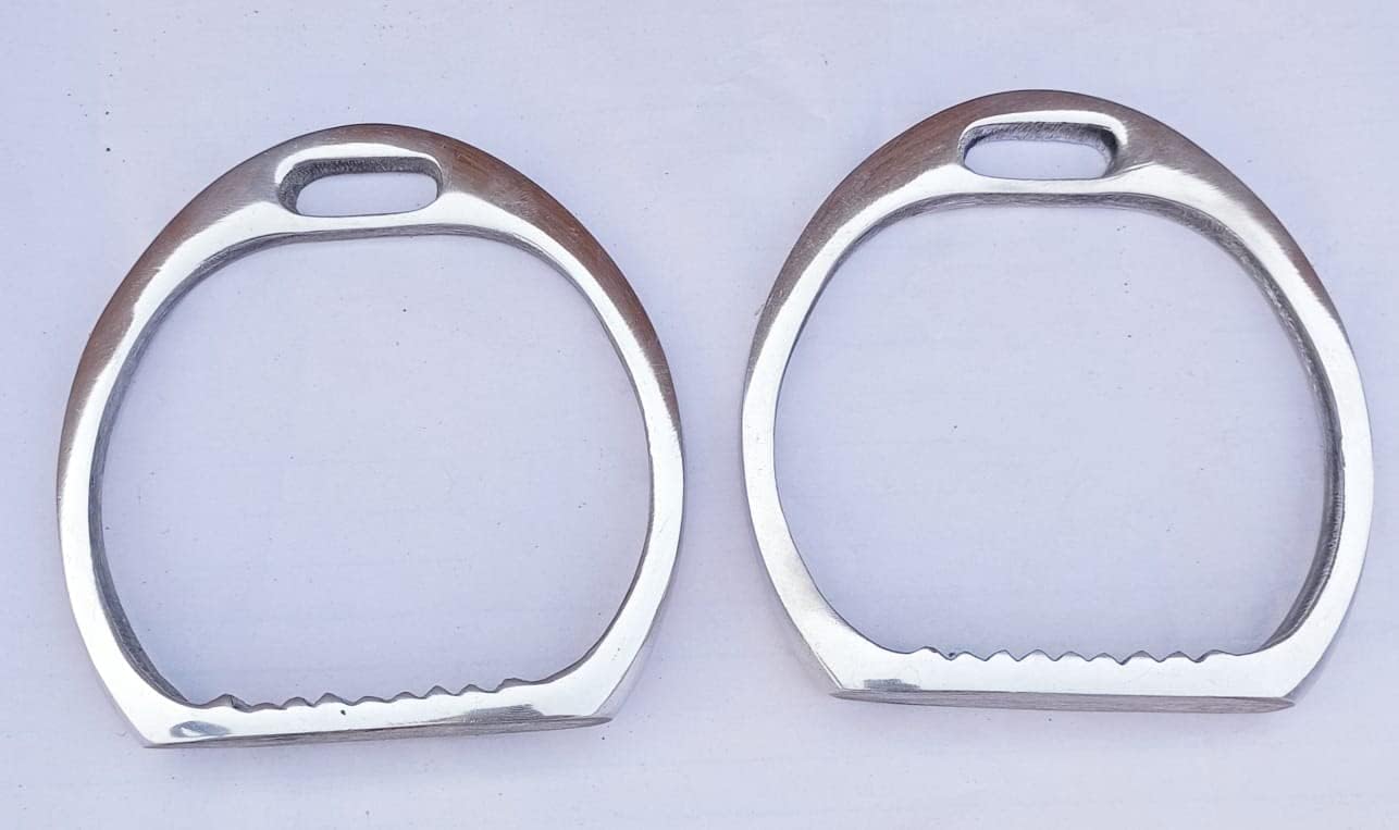 Étriers de sécurité argent pour équitation - Paire