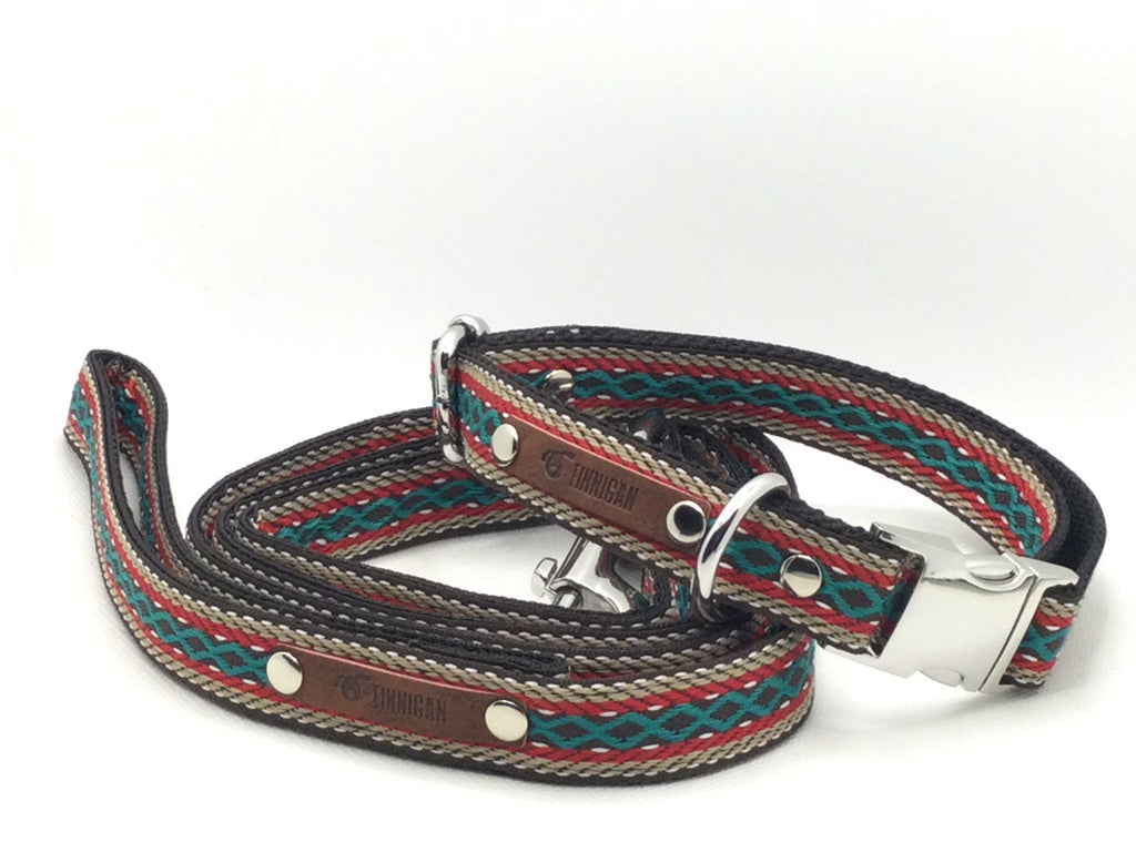 Collier en Coton Élégant Fait Main pour Chiens Moyens