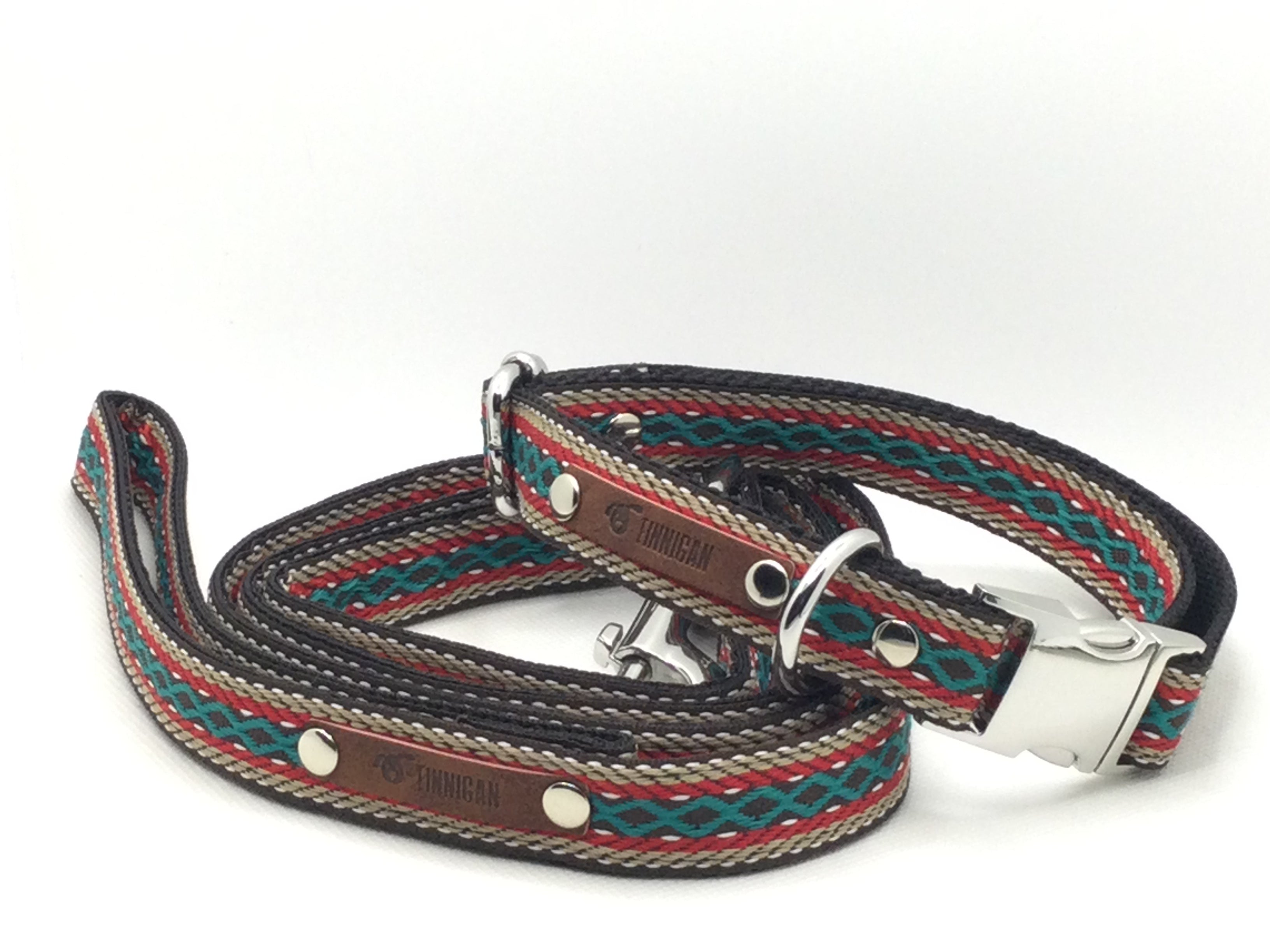 Collier en Coton Élégant Fait Main pour Chiens Moyens