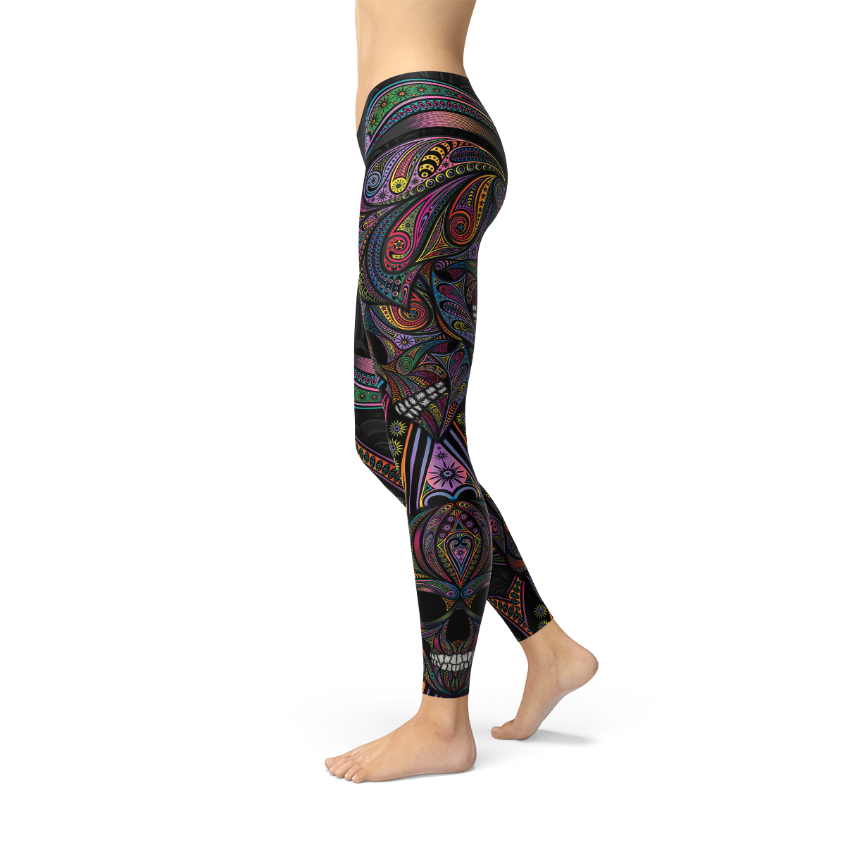 Leggings Femme Tête de Mort Sucrée