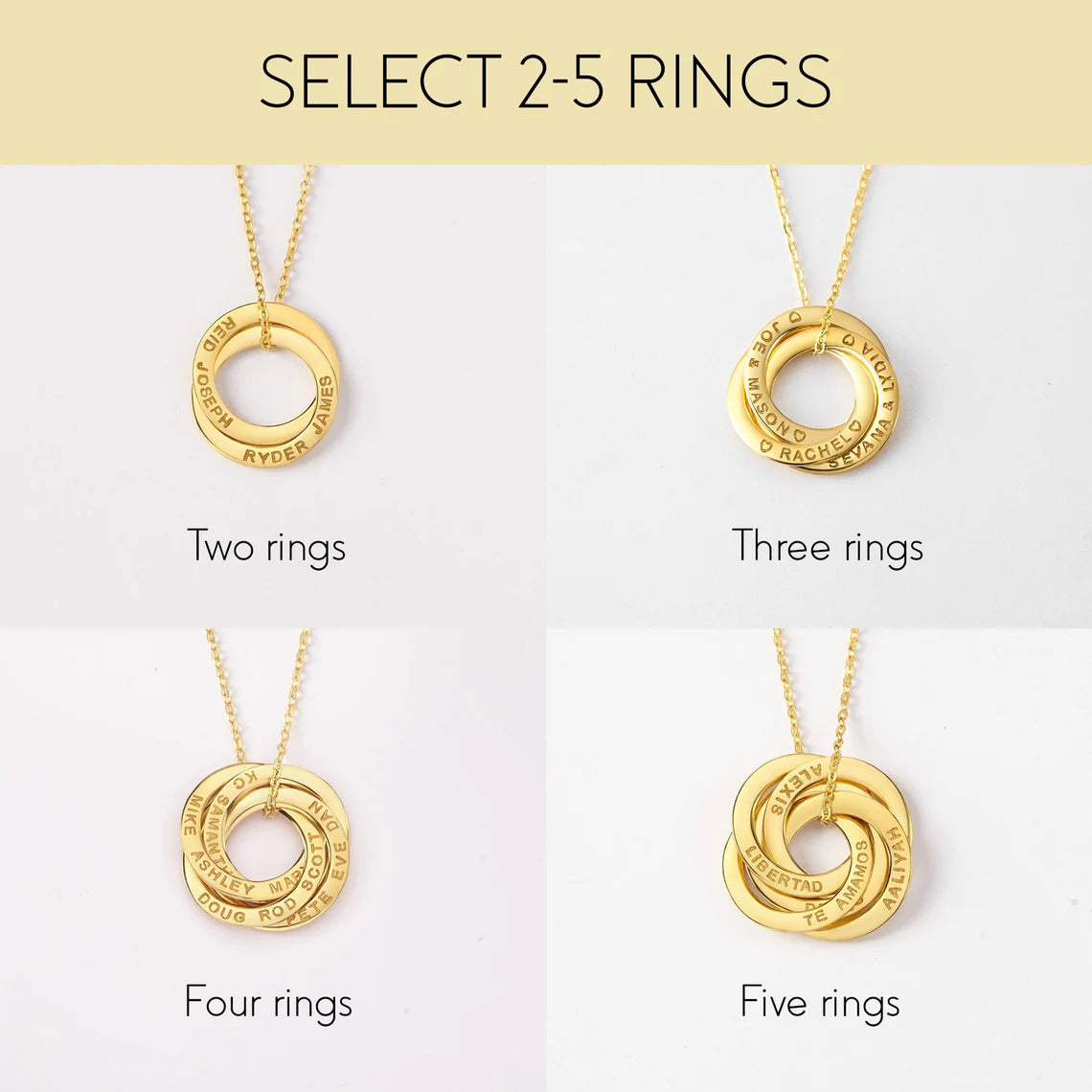 Collier avec prénoms d'enfants, cadeau personnalisé pour mamie, collier familial