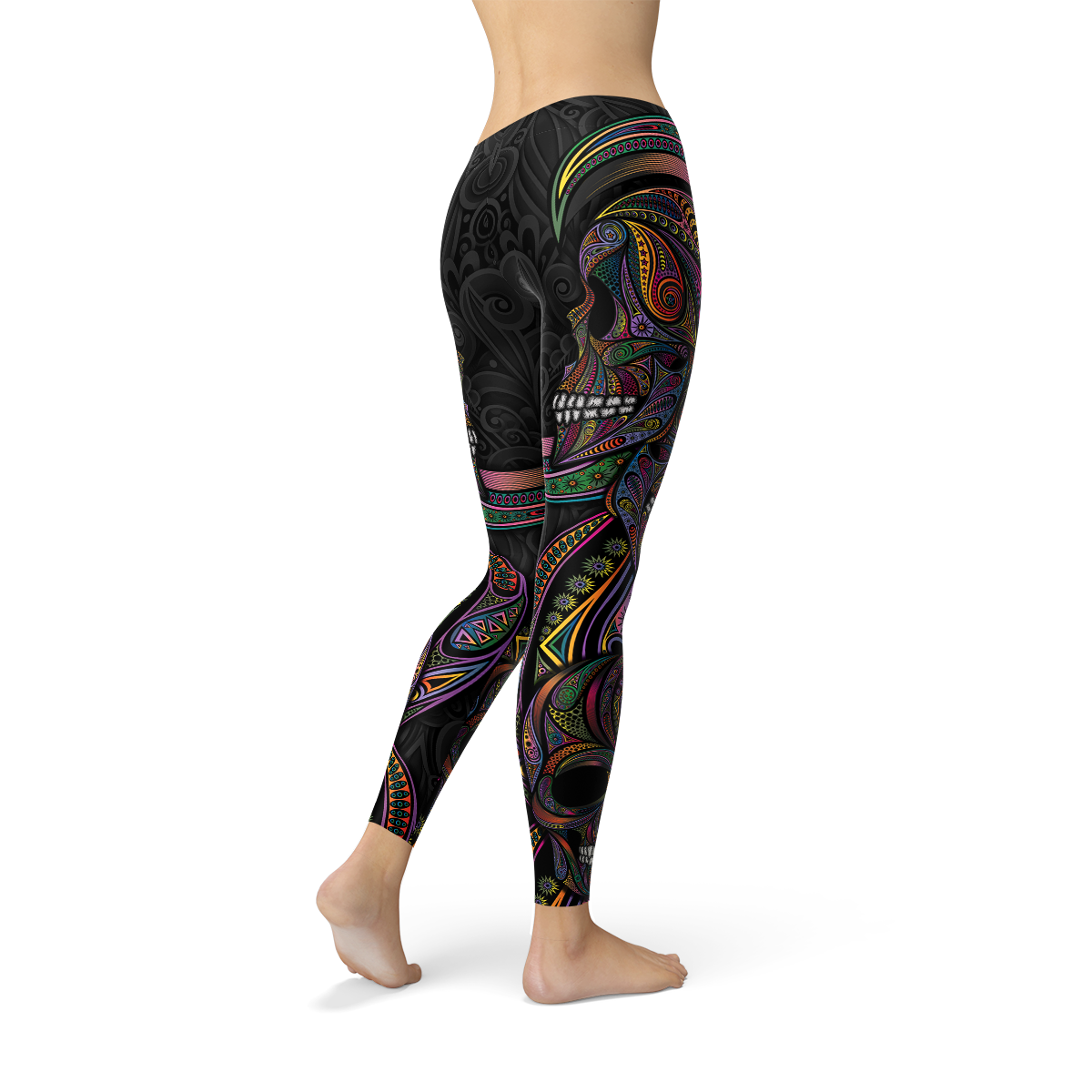 Leggings Femme Tête de Mort Sucrée