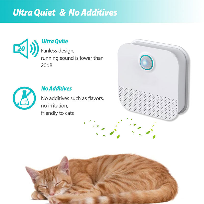 Mini Chat Odor Purifier pour Chat Litière Bac Deodorizer Chien Air Cleaner
