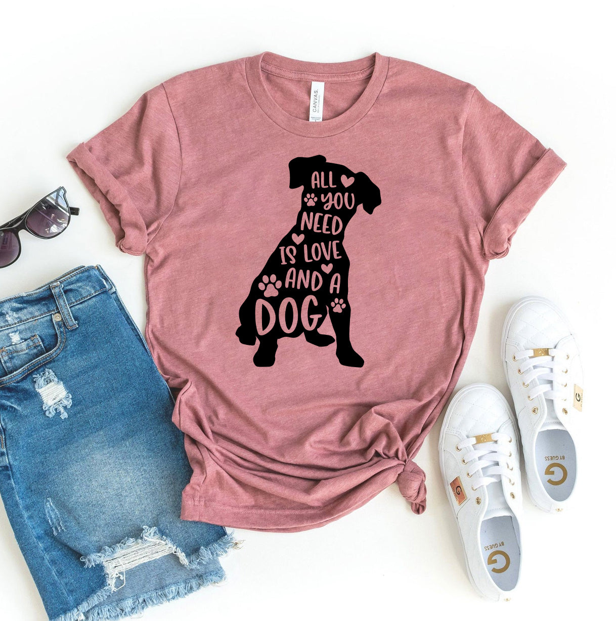 All You Need Is Love And A Chien T-shirt