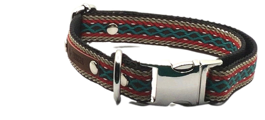Collier en Coton Élégant Fait Main pour Chiens Moyens