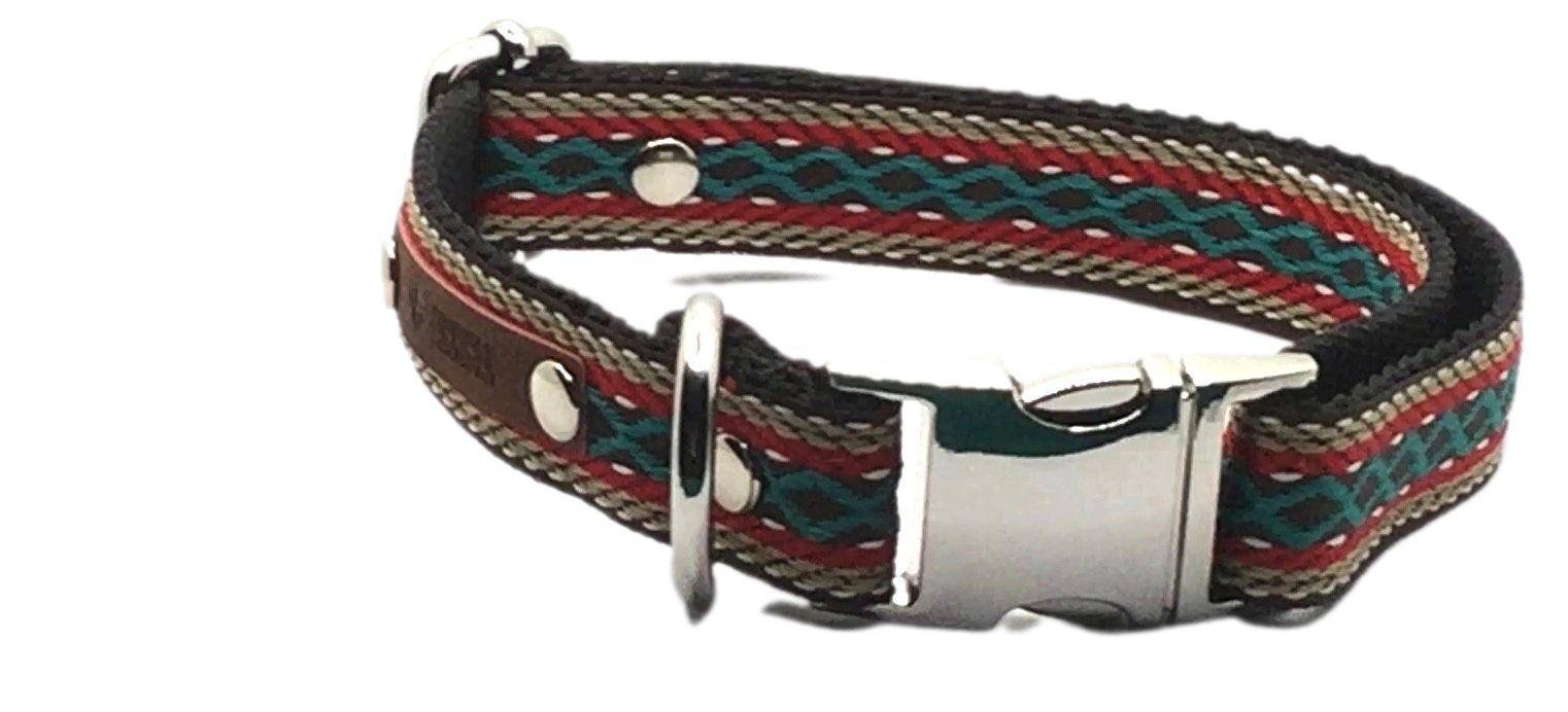 Collier en Coton Élégant Fait Main pour Chiens Moyens