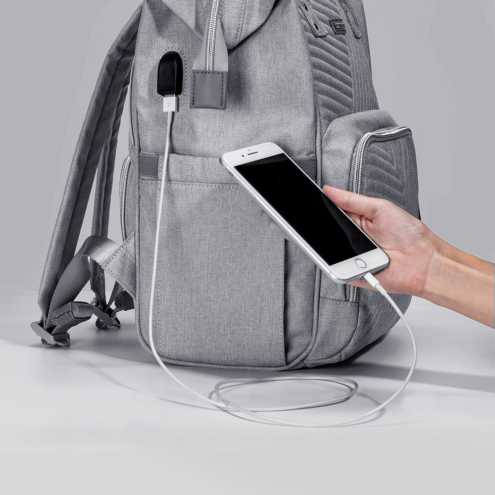 Sac à dos à langer matelassé moderne