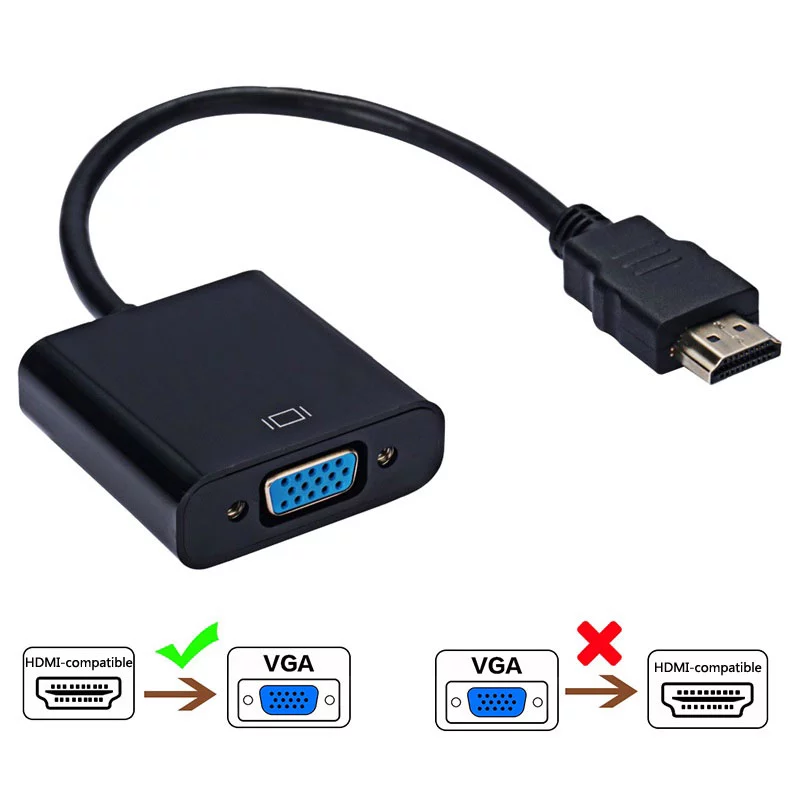 Adaptateur HDMI compatible 1080P vers VGA pour Xbox PS4 PC