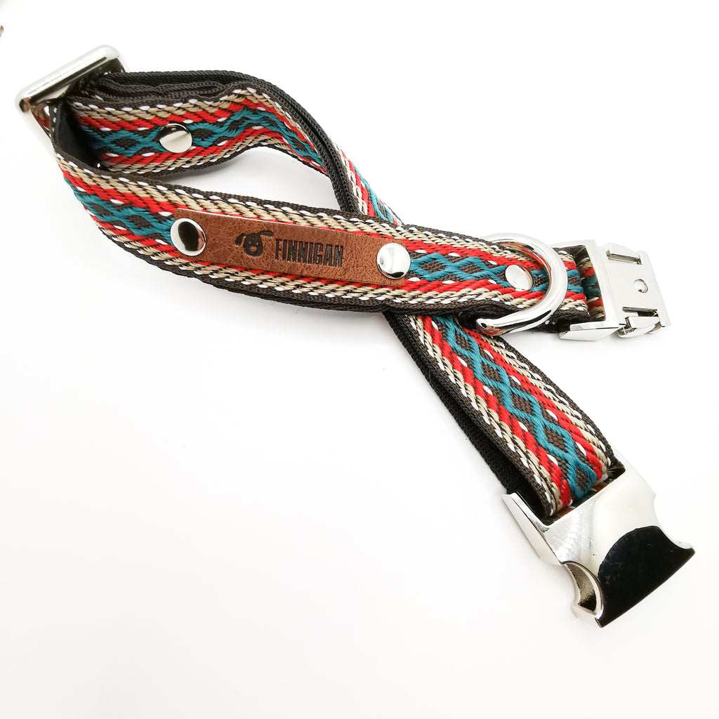 Collier en Coton Élégant Fait Main pour Chiens Moyens
