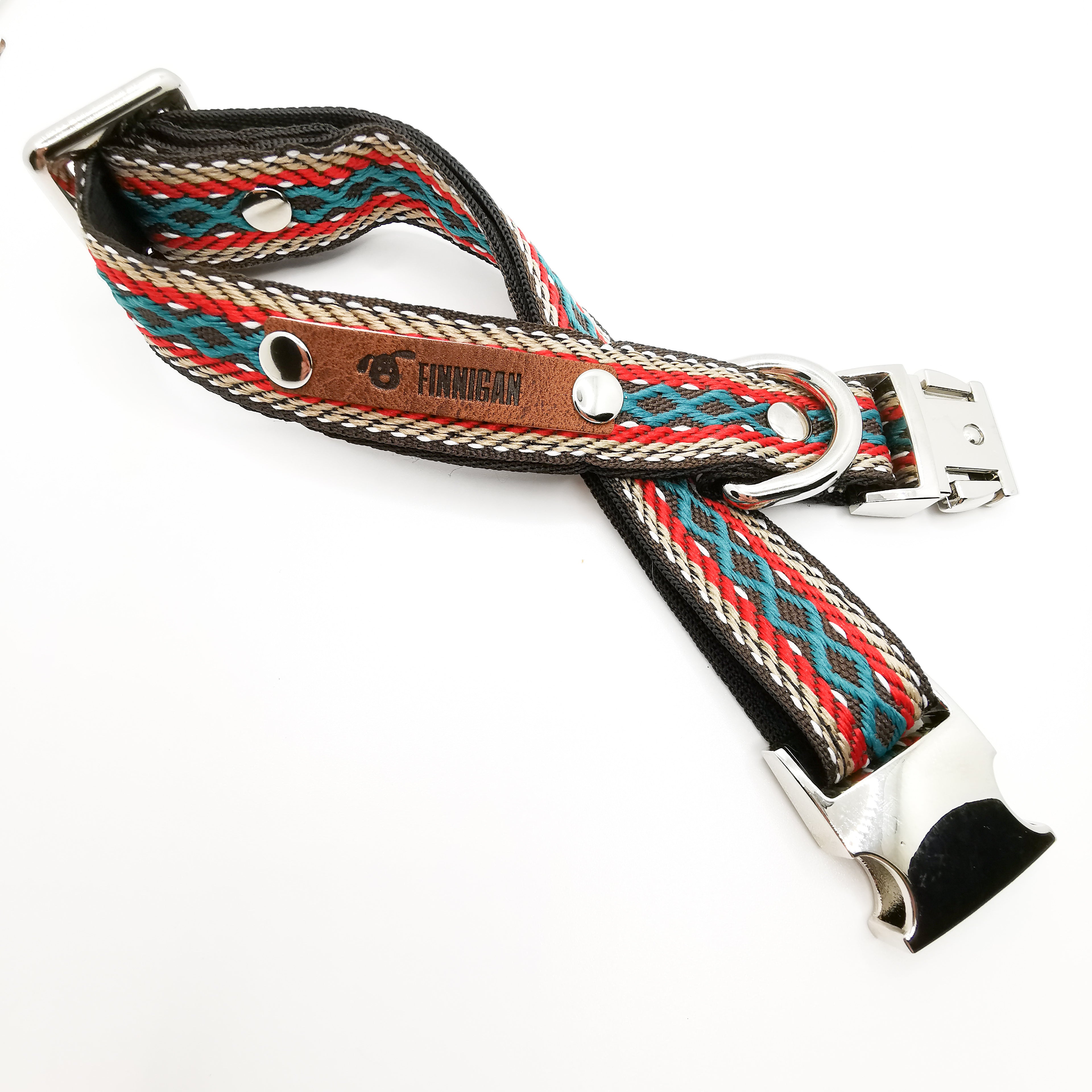 Collier en Coton Élégant Fait Main pour Chiens Moyens