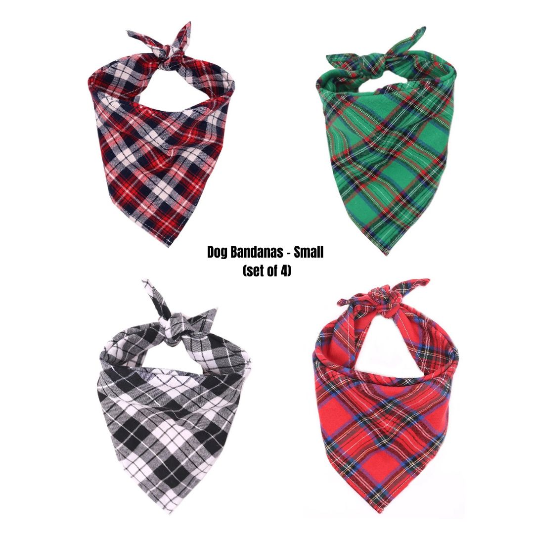 Petits bandanas pour chiens (ensemble de 4)