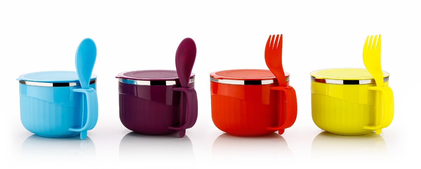 Bol en Acier Inoxydable Maggie & Soup - Multicolore - Pack de 04