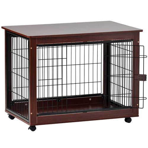 39” Length Furniture Style Animal Chien Cage Cage End Table