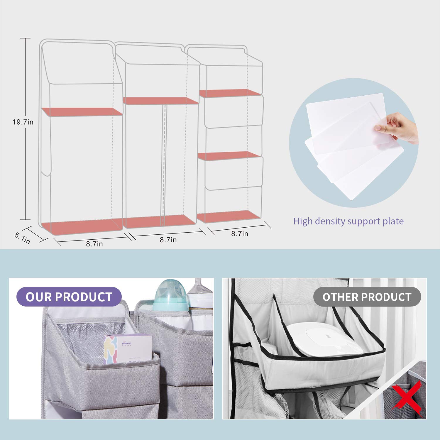 Baby Diaper Caddy avec Dividers