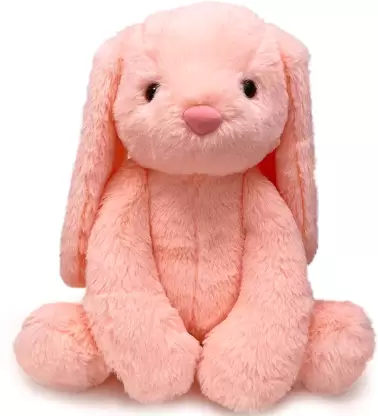 Peluche Lapin aux Grandes Oreilles Rose pour Filles Enfants Bébé 45cm