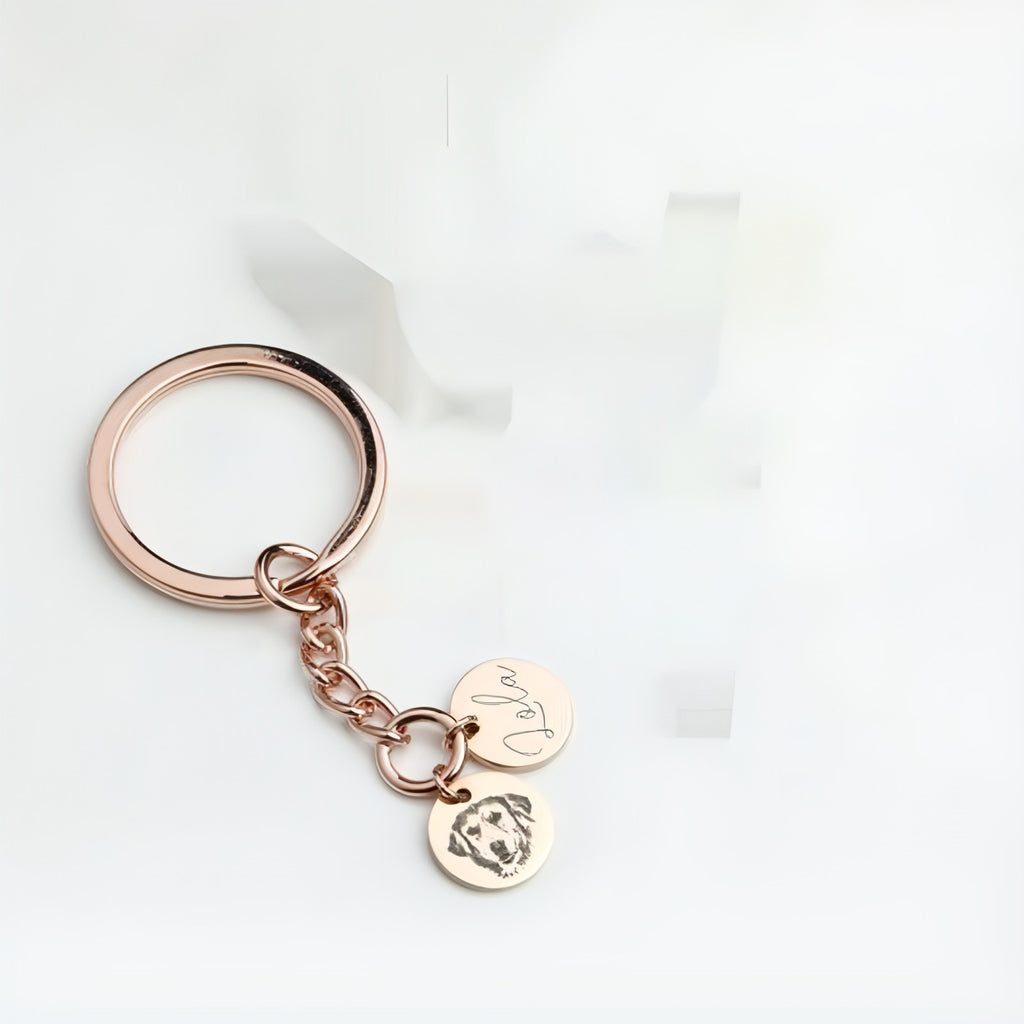 Porte-clés Photo Animal Personnalisé – Cadeau Souvenir pour Amoureux des Animaux