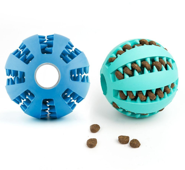Balles distributeurs de nourriture pour chiens, chats et chiots, jouets à mâcher pour les dents