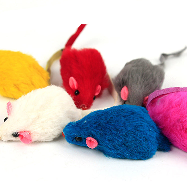 10 PCS Jouets en Peluche Souris pour Chat (Couleur Aléatoire)