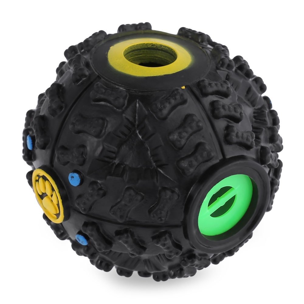 Balle à nourriture avec son de trompette pour animaux de compagnie