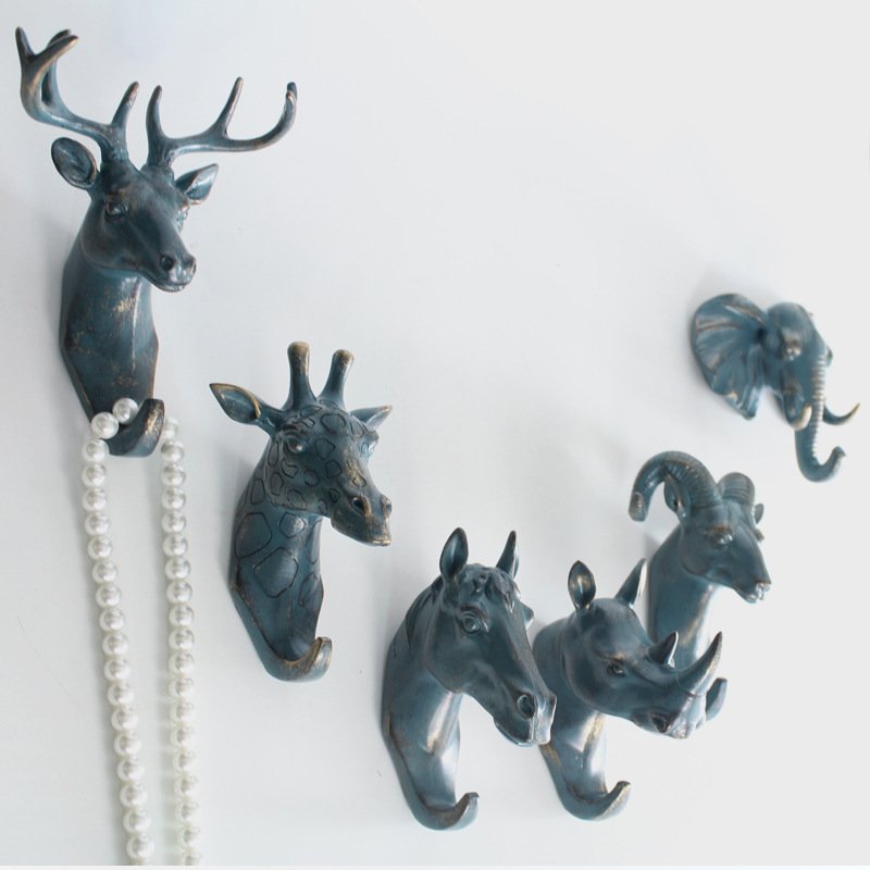 Crochet en résine en forme de tête de chèvre