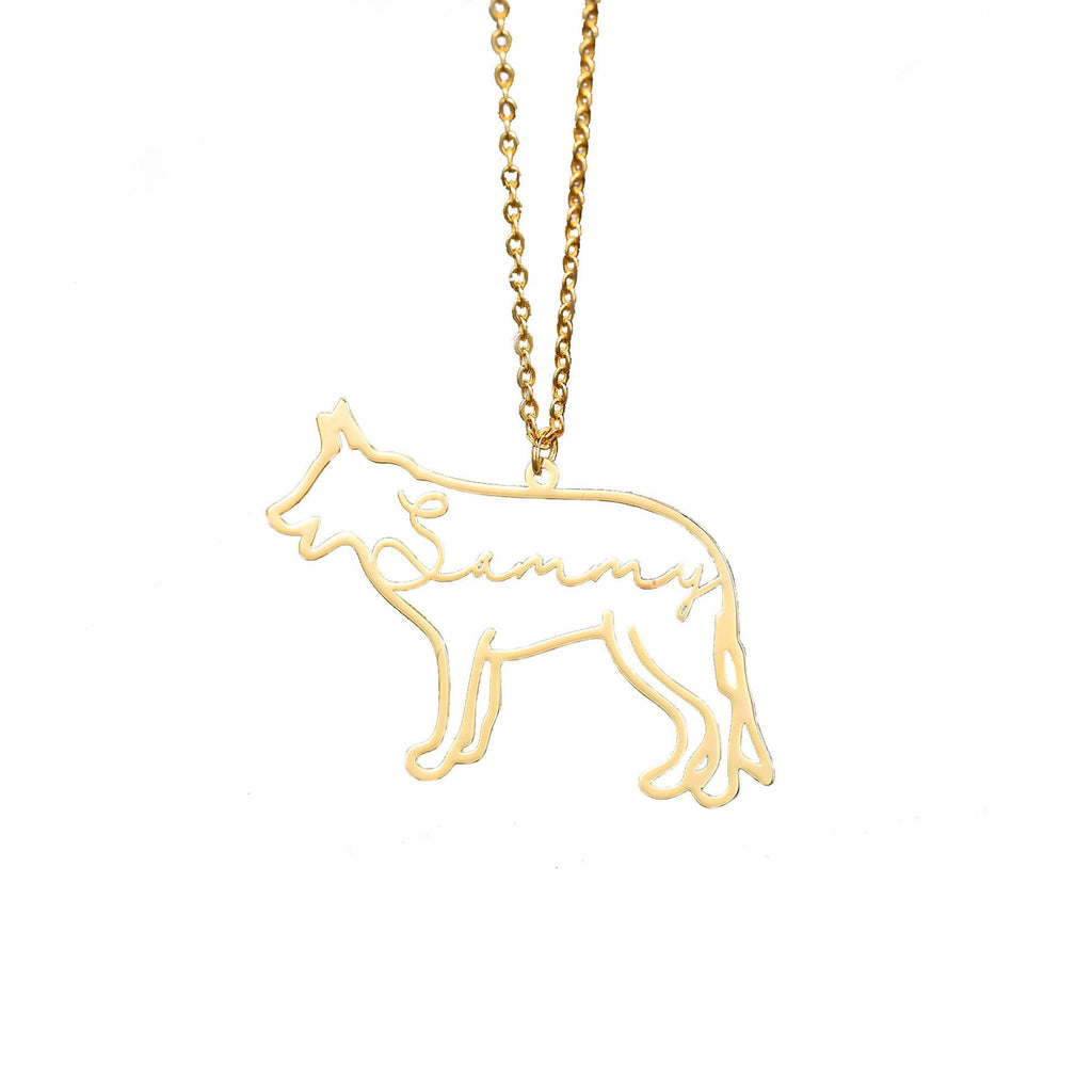 Collier en Silhouette de Chien Personnalisé