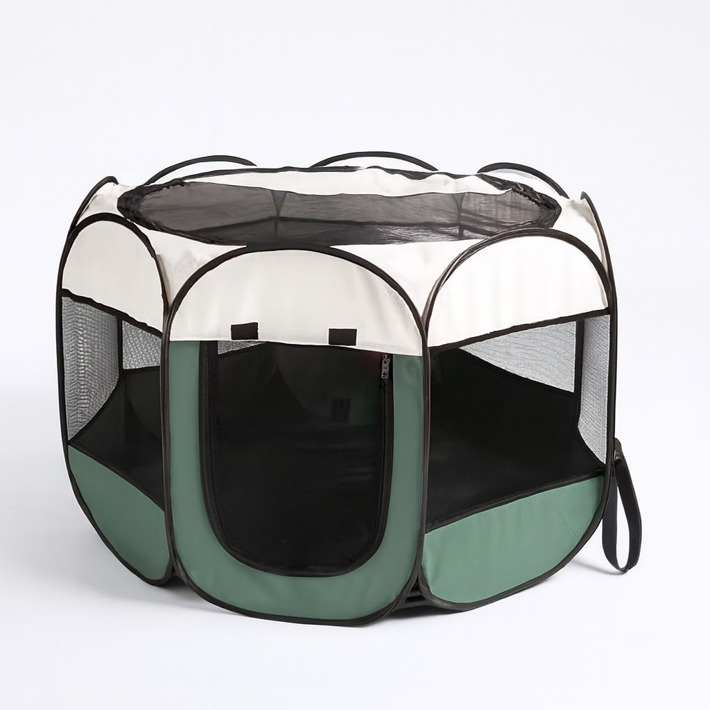 Cage en Maille Rouge et Noire pour Chiens et Chats
