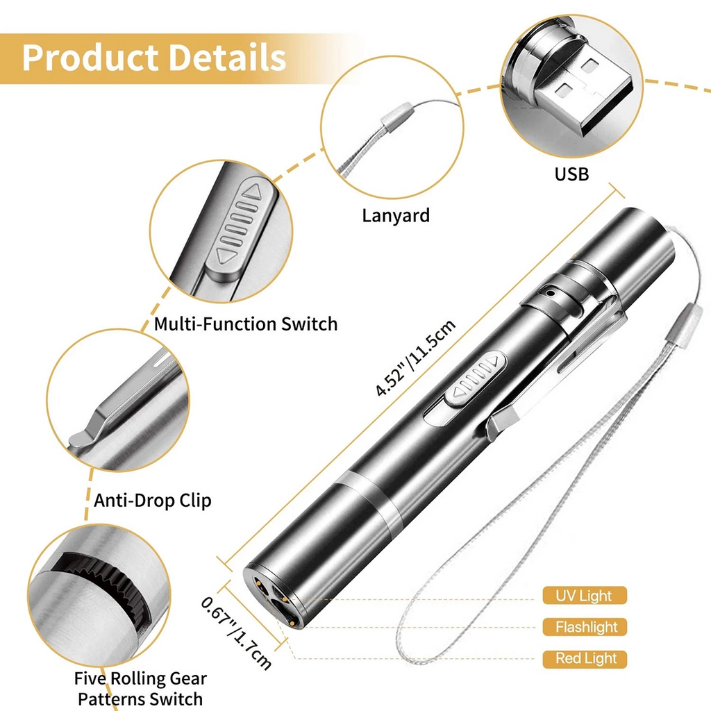 Outil d'exercice pour l'entraînement des animaux - Jouet pour chat avec pointeur LED