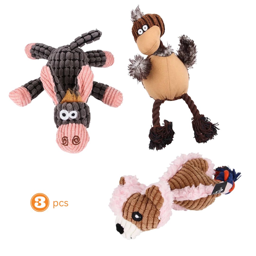 Pack de 3 jouets assortis pour chiens