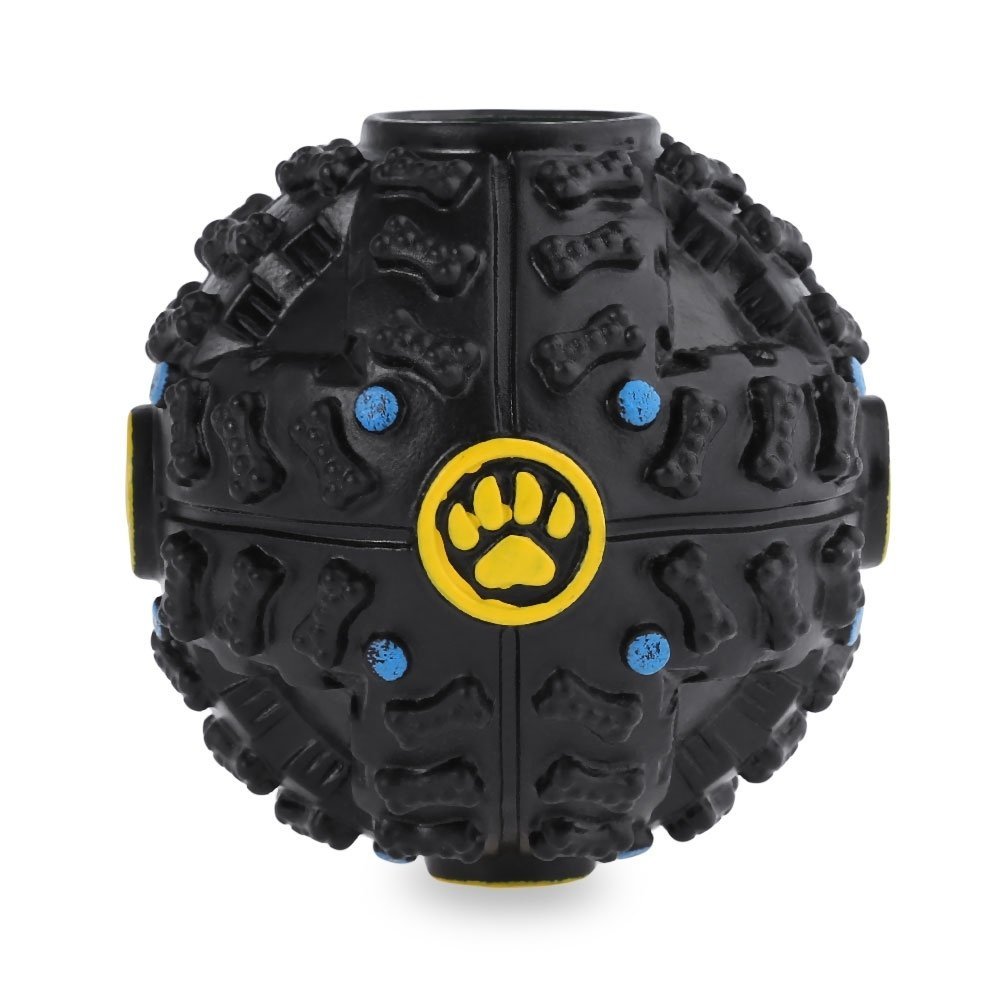 Balle à nourriture avec son de trompette pour animaux de compagnie